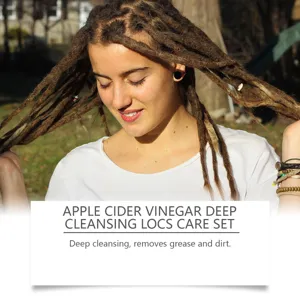 Kit de soins au vinaigre de cidre pour dreadlocks, nettoyage en profondeur et sebum.