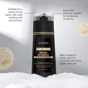Jaysuing Herren hellbraunes schnelles Haarfarbeshampoo 200ml fuer taegliche Pflege und Naehrung.