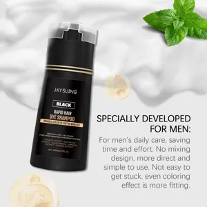 Herrenschnellhaarfärbeshampoo Kräuterformel nährende Pflege einfach anzuwenden schwarz 200ml