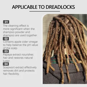 Coffret de soins capillaires au vinaigre de cidre, shampooing doux pour dreadlocks aux extraits.