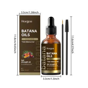 HOEGOA Batana Haarkraftöl 60ml mit Applikatorbürsten für trockenes und strapaziertes Haar.