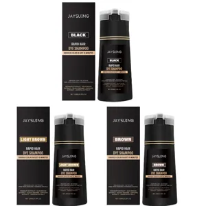 JAYSUING schnelles Haarfärbe-Shampoo für Männer, 200ml Kräuterformel sanfte Haarfärbung.