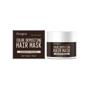 Hoegoa Espresso Brown Semi-Permanente Haarmaske 50g nährende Farbpflegende Behandlung