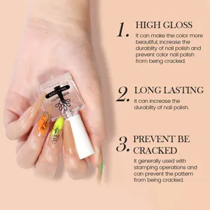 BORN PRETTY nail stamping top coat for high gloss and long-lasting anti-cracking finish.