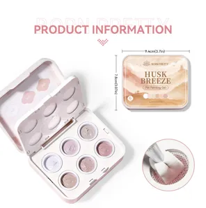 BORN PRETTY 6-color pat painting gel palette dimensions and solid gel texture view