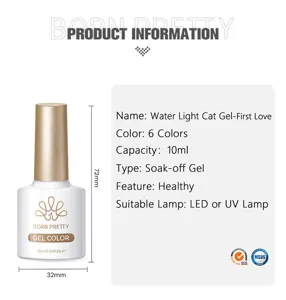 BORN PRETTY 10ml Water Light Cat Eye Gel Nail Polish for LED UV Lamp soak-off healthy