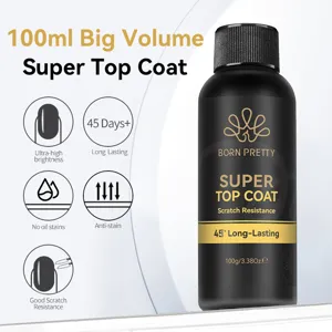 BORN PRETTY 100ml Super Top Coat showing long-lasting and scratch resistance features