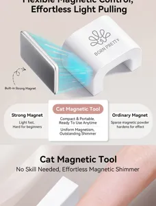 Detailed comparison and features of BORN PRETTY cat eye magnet tool for nail art shimmer