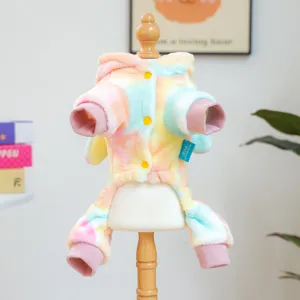 Fluffy pastel pet costumes winter warm four-leg dog clothes cute pony outfit