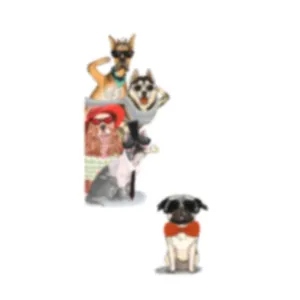 Adorable cartoon dogs privacy frosted glass window sticker for bathroom and home decoration
