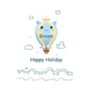 Cartoon cat hot air balloon privacy window sticker for frosted glass holiday decor