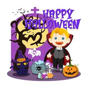 Halloween static window clings featuring cartoon vampire, pumpkin, and black cat designs