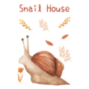 Brown cartoon snail design frosted glass static window sticker film for privacy protection
