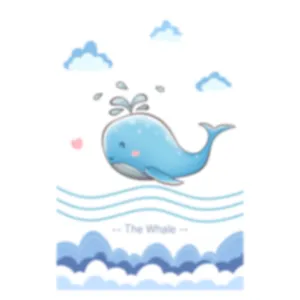 Blue whale frosted glass window film for privacy protection and kitchen decoration