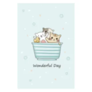 Cute cartoon cat bathroom privacy window film with frosted effect
