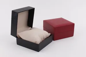 Scatola per orologi premium con coperchio e cuscino morbido per conservazione lusso