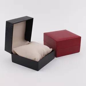 Scatola per Orologi di Lusso Con Coperchio a Foglietto e Cuscino Morbido Motivo Litchi Custodia per Orologi in Pelle Artificiale Confezione Regalo
