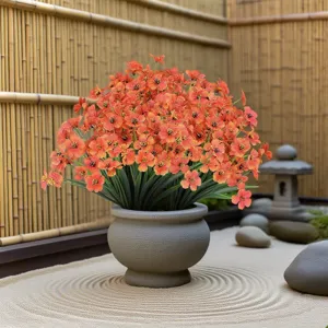 Artificial potted flowers fake plants for home decoration indoor desktop plant ornament