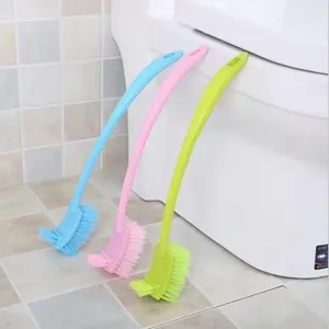Ergonomic Long Handle Toilet Brush Cleaning Brush Bathroom Cleaner With Bendable Head Plastic Toilet Bowl Brush Tool