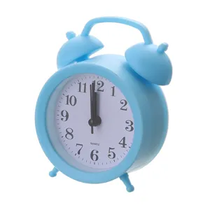 Creative children silent pointer alarm clock blue cute bedside desk clock for home use new