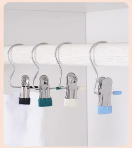 Pinces crochets en acier inoxydable multifonctionnelles cintres antidérapants rangement de vêtements.