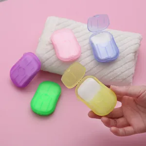 Portable Disposable Soap Paper Sheets Travel Outdoor Mini Hand Washing Soap Flakes