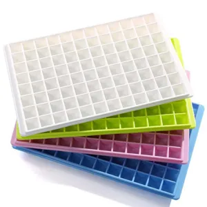 96-grid ice cube tray stackable plastic mold set for home kitchen freezer cocktail maker