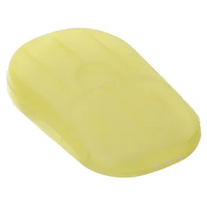 Portable travel soap paper box yellow disposable soap flakes container outdoor washing