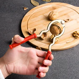 Stainless Steel Walnut Cracker Heavy Duty Nut Pliers Pecan Sheller Ergonomic Handle Kitchen Tool Opener