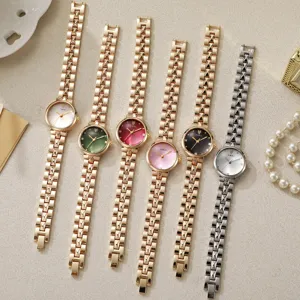 Elegantes Set aus sechs Damen-Quarzarmbanduhren in Gold- und Silbertönen