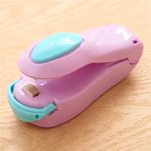 Mini portable heat sealing machine for plastic food bags hand pressure packaging sealer tool