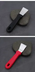Outil de racloir de nettoyage de cuisine en acier inoxydable avec poignee pour la suie