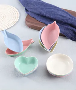 Cuenco para salsa de paja de trigo forma bonita bol de condimentos plato pequeño de soja
