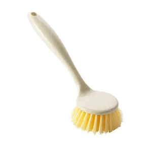 Long handle kitchen cleaning brush with hanging hole, durable pot and dish washing brush.