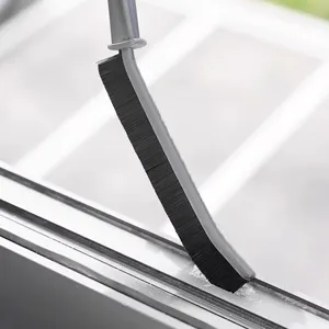 Long handle crevice cleaning brush for window grooves, tile corners, bathroom and dust removal.
