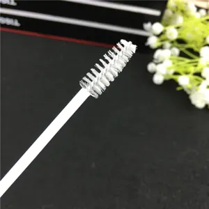 Disposable micro brush eyelash extension mascara brush makeup tool with white handle small