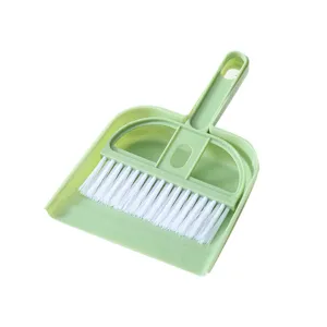 Mini Nordic color desktop cleaning brush and dustpan set for keyboard and desk cleaning.