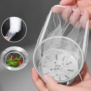 Disposable Kitchen Sink Filter Mesh Fine Coarse Strainer Bag Anti Blocking Garbage Net Kitchen Cleaning Supplies