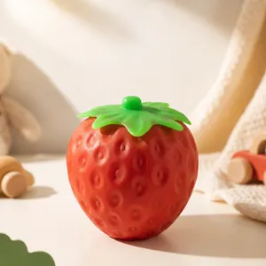 Simulatie aardbei langzaam terugveren decompressie speelgoed schattig siliconen fruit decor