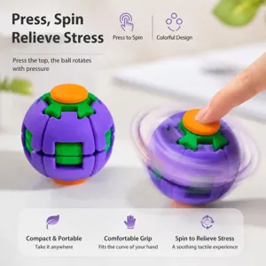 Vista dettagliata della palla di decompressione stampata in 3D, dimensioni portatili.
