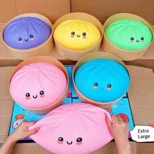 Γιγαντιαίο 25cm squishy παιχνίδι αντιστρες σε σχήμα ψωμιού με χαριτωμένο πρόσωπο