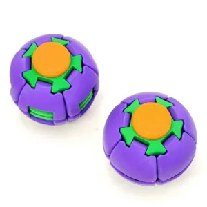 3D gedrucktes geometrisches Fidget Sphere Sensorik Spielzeug lila gruen Stressabbau Ball