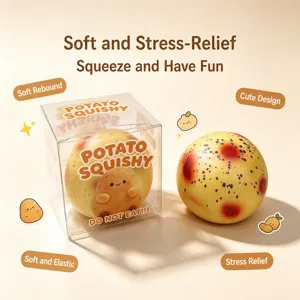 Cute potato squeeze toy for stress relief, soft rebound tactile toy for fun and relaxation.