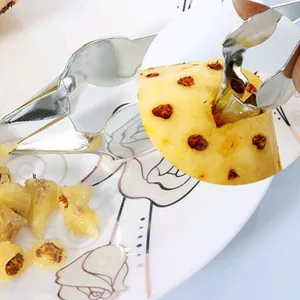 Stainless steel pineapple eye remover tool fruit peeler clip kitchen gadget for easy coring
