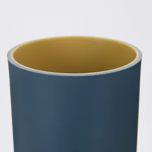 Simple minimalist mouthwash cup toothbrush holder daily use bathroom tumbler blue and yellow