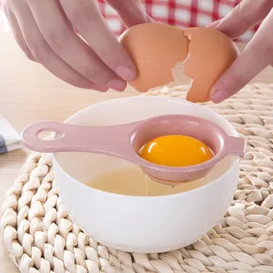 Separeur de blanc d'oeuf pour cuisine et patisserie, outil de separation rose avec bol principal