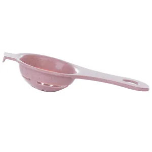 Séparateur de blanc d'oeuf en paille de blé rose outil de cuisine cuisson cuillère
