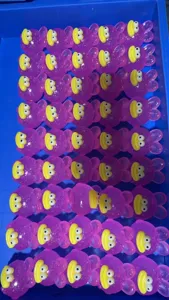 Paars glinsterend beer knijpspeelgoed schattige cartoon stressverlichting fidget speelgoed