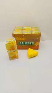 Cheese pudding squeeze slow rebound decompression toy set, fun yellow cheese squishy novelty gift.