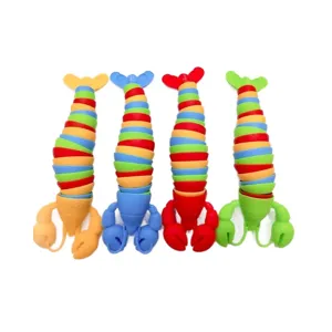 Colorful lobster decompression toy, educational fun twisty sensory toy for kids and adults.